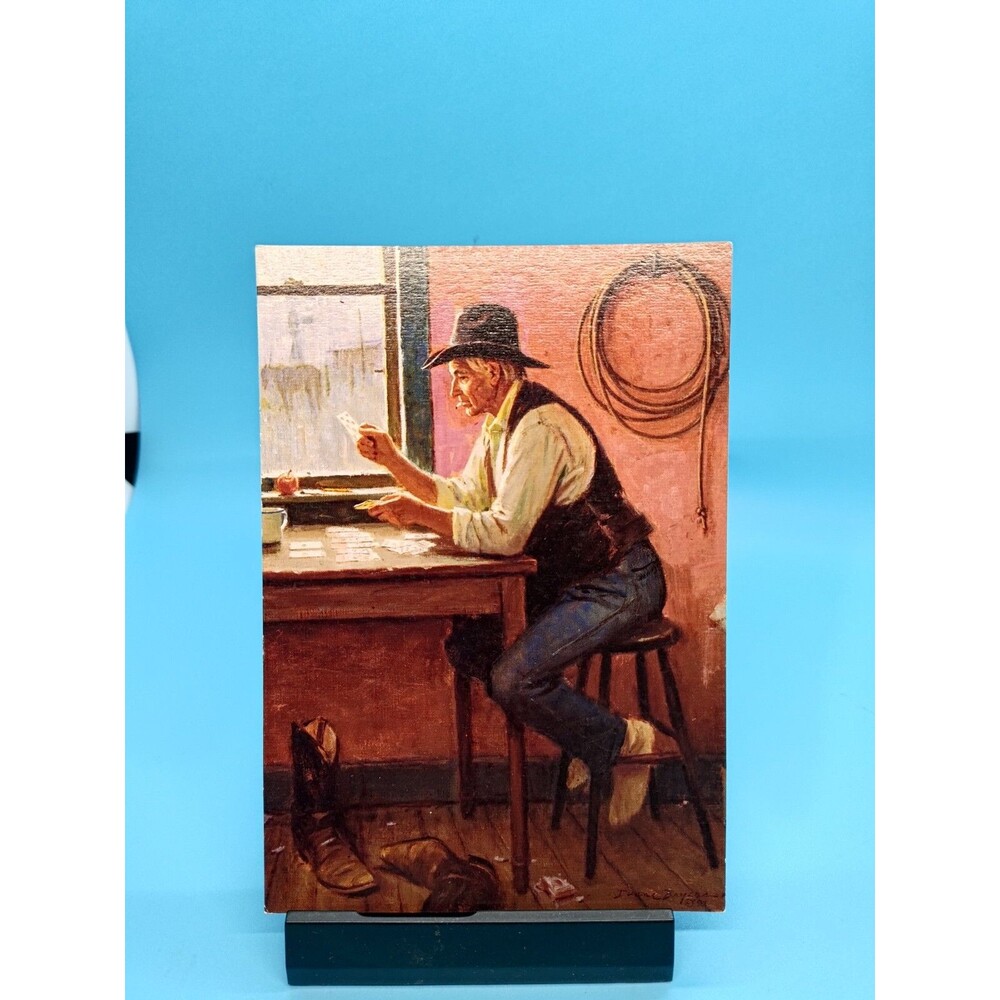 Leanin Tree Western Tradition VTG (BunkHouse-RainyDay) Greeting Card B-Day